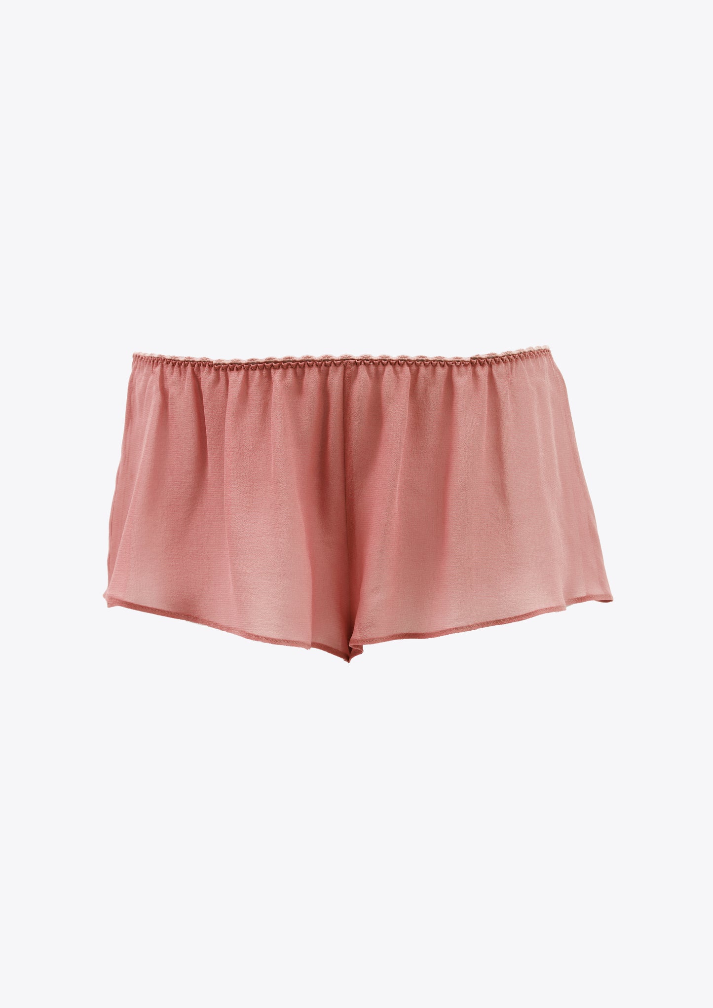 pink silk french knicker shorts