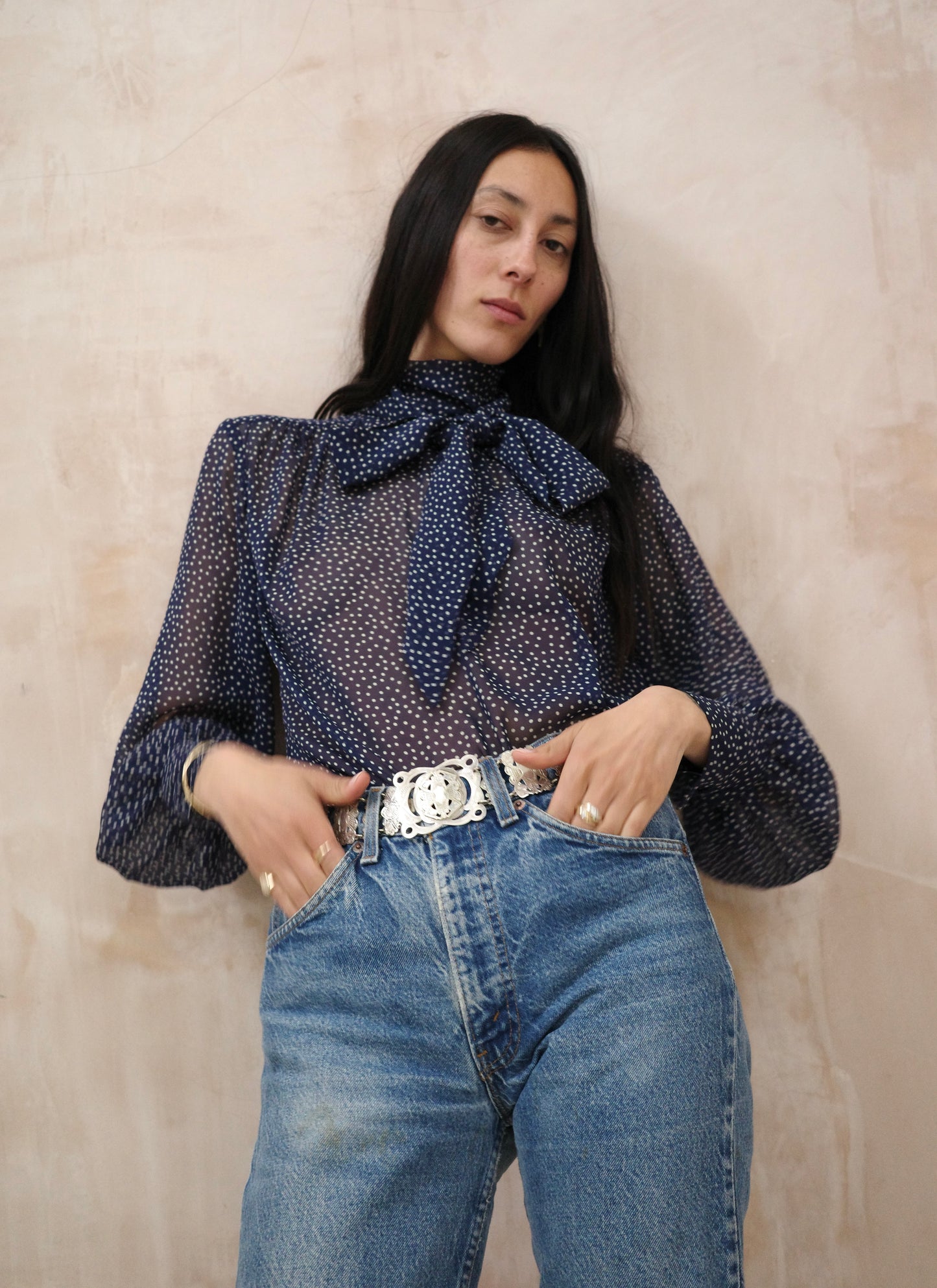 Alexia - The Polka Tie Blouse