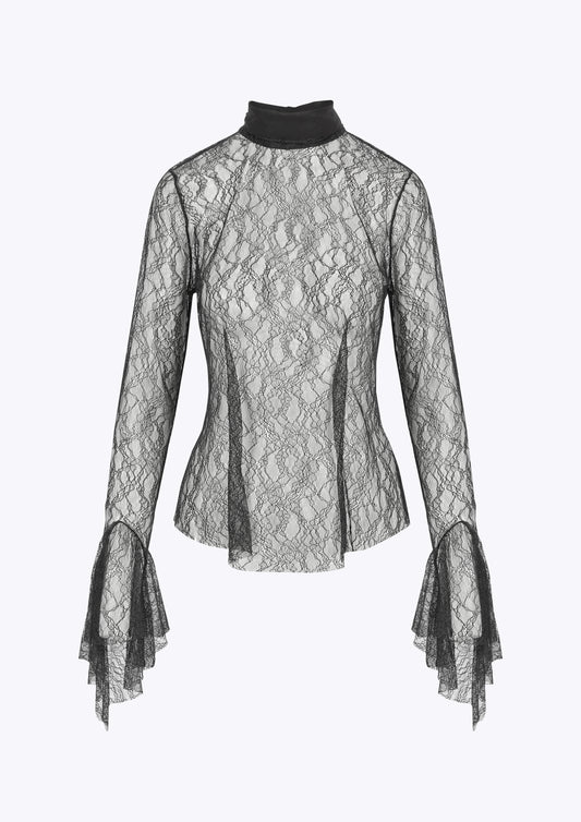 Amelia - The Lace Tie Neck Blouse