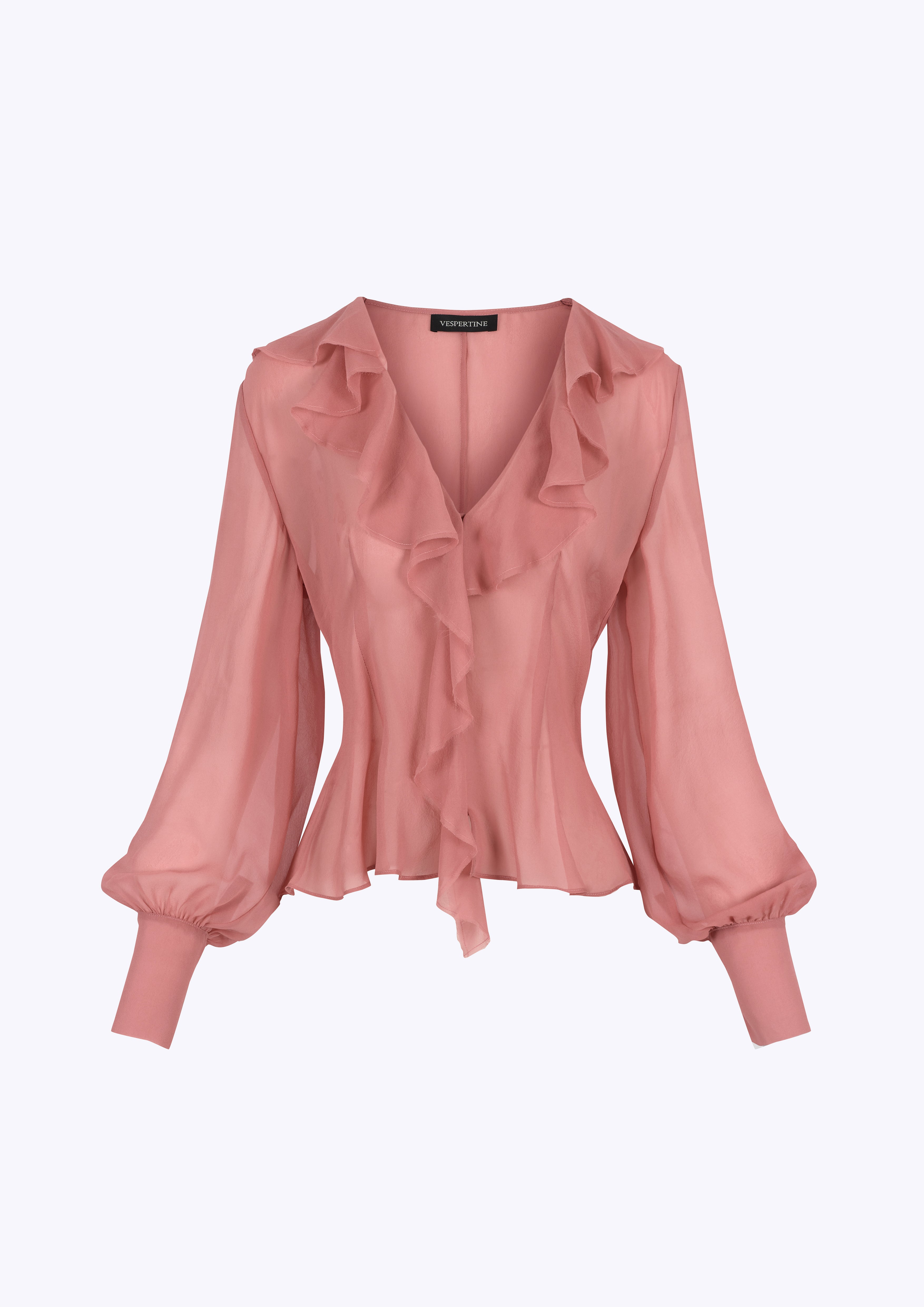 Kira The Dusky Pink Ruffle Blouse 6